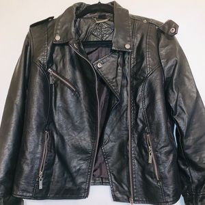 Leather Jacket - Brass Zippers
